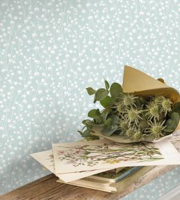 Lily Of The Valley Wallpaper by Casadeco Bleu Ciel