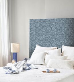 Lily Of The Valley Wallpaper by Casadeco Bleu Nuit
