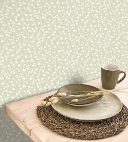 Lily Of The Valley Wallpaper by Casadeco Vert Sauge