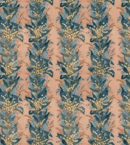 Lily Stripe Fabric by Zoffany Archive Coral