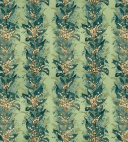 Lily Stripe Fabric by Zoffany Archive Green