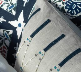 Lima Cushion 60 x 40cm by William Yeoward Indigo