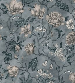 Linda Wallpaper by Sandberg Misty Blue