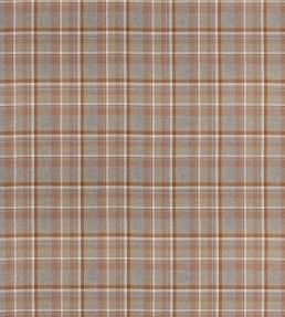 Lindisfarne Plaid Fabric by Mulberry Home Fawn/Aqua