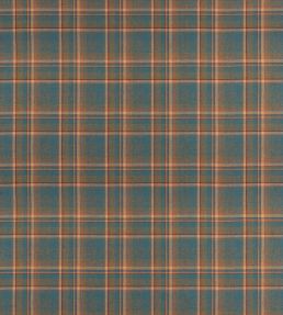 Lindisfarne Plaid Fabric by Mulberry Home Teal