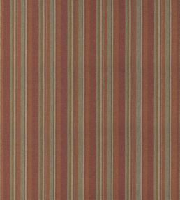 Lindisfarne Stripe Fabric by Mulberry Home Russet/Sage