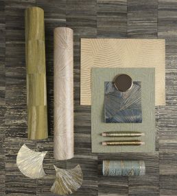 Lore Wallpaper by Casamance Terracotta/Dore