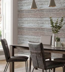 Linea Wallpaper by 1838 Wallcoverings Coral