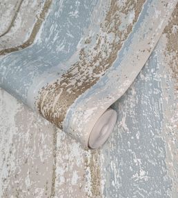 Linea Wallpaper by 1838 Wallcoverings Teal