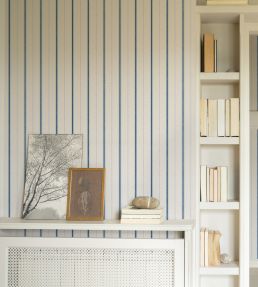 Lineal Wallpaper by Coordonne Blue