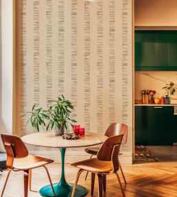 Linear Footprints Wallpaper by Tres Tintas Beige