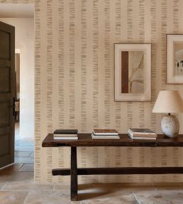 Linear Footprints Wallpaper by Tres Tintas Beige