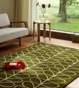 Orla Kiely Linear Stem rug Olive 60501120180 Olive