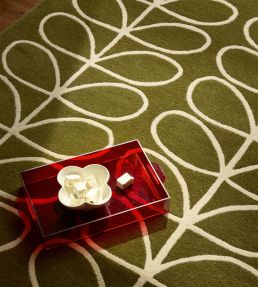 Orla Kiely Linear Stem rug Olive 60501120180 Olive