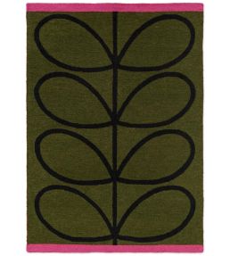 Orla Kiely Linear Stem Outdoor rug Olive 464407140200-US Olive