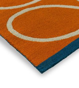 Orla Kiely Linear Stem Outdoor rug Orange 464403140200-US Orange