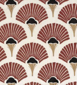 Linefolia Fabric by Casamance Acajou