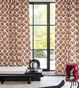 Linefolia Fabric by Casamance Acajou