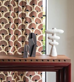 Linefolia Fabric by Casamance Acajou