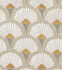 Linefolia Fabric by Casamance Blanc