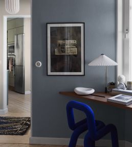 Linen Wallpaper by Borastapeter Blue Linen