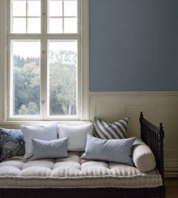 Linen Wallpaper by Borastapeter Blue Linen