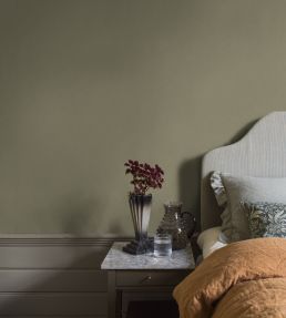 Linen Wallpaper by Borastapeter Deep Olive
