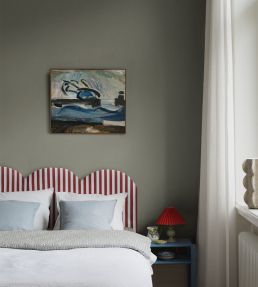 Linen Wallpaper by Borastapeter Deep Sage