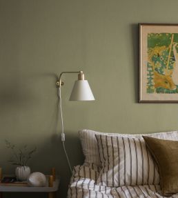 Linen Wallpaper by Borastapeter Fresh Olive