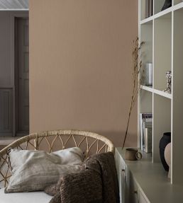 Linen Wallpaper by Borastapeter Terracotta Linen