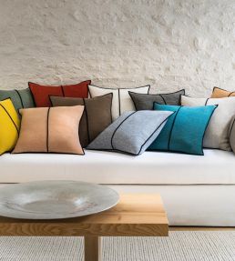 Linen Cushion 45 x 45cm by Maison Casamance Rouille