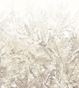Linen Leaves Mural by Eijffinger Natural/Green
