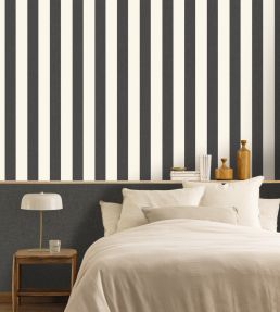 Linen Lines Wallpaper by Caselio Noir