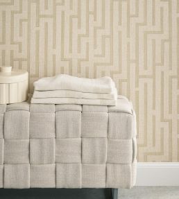 Linen Trellis Wallpaper by Eijffinger Beige/Sand