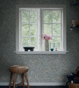 Linnea Wallpaper by Sandberg Midnight Blue