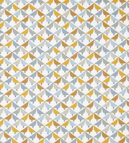 Lintu Fabric by Scion Dandelion / Butterscotch / Pebble
