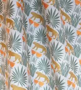 Lioness & Palms 1918 Fabric by CommonRoom Midday