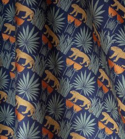 Lioness & Palms 1918 Fabric by CommonRoom Midnight