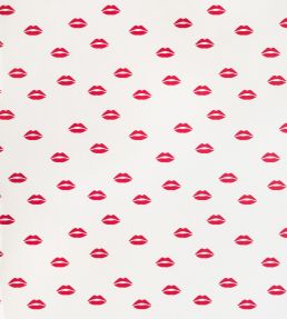 Lips Wallpaper by Barneby Gates Red on Cream