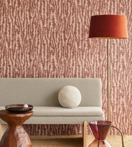 Liquid Wave Wallpaper by Eijffinger Red