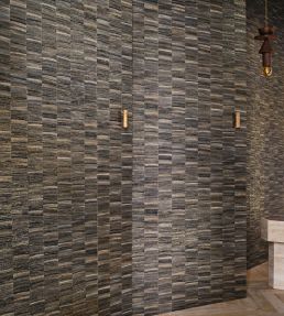 Lirio Wallpaper by Casamance Anthracite/Dore
