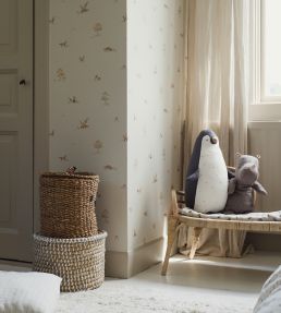 Little Fox Wallpaper by Borastapeter Linen