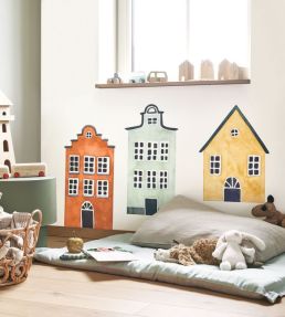 Little Houses Spray Up Mural by Casadeco Multicouleurs