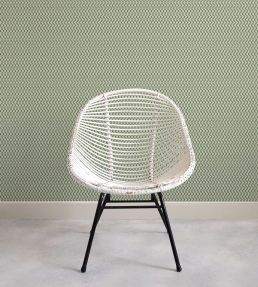 Little Lattice Wallpaper by Ottoline Green
