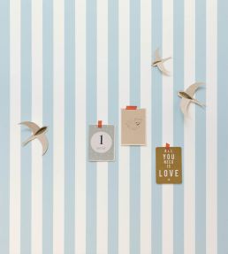 Little Lines Wallpaper by Caselio Rose Corail