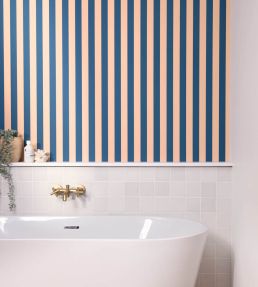 Little Lines Wallpaper by Caselio Bleu Nude