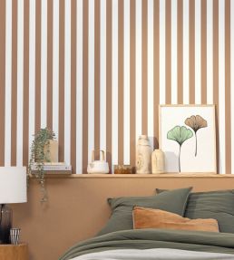 Little Lines Wallpaper by Caselio Rose Corail