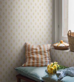 Little Oak Wallpaper by Borastapeter Yellow