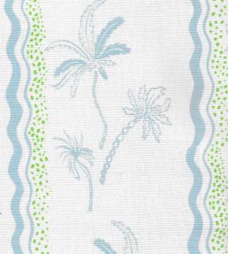Little Palm Fabric by Kate Medlicott Cloudy Blue-Lawn