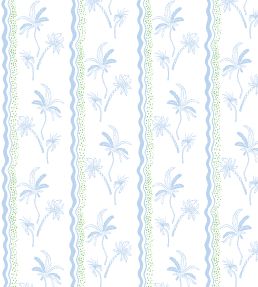 Little Palm Wallpaper by Kate Medlicott Cloudy Blue-Lawn